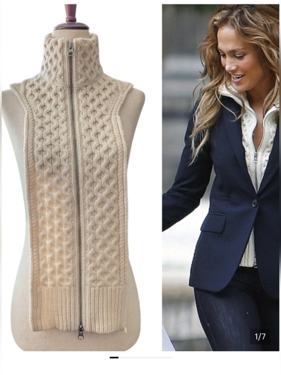 Veronica Beard Accessories - Veronica Beard Wool Cream Cable Knit Dickey